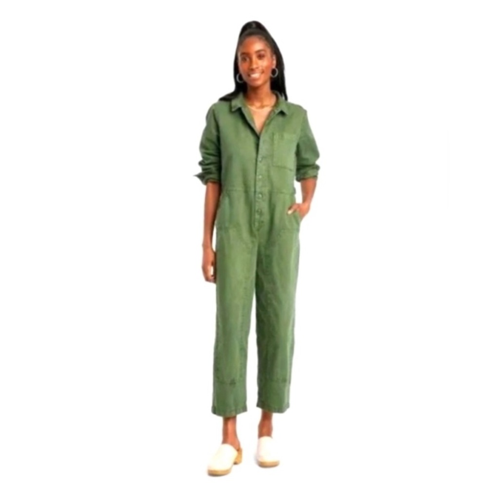 Universal Thread Jumpsuit green Khaki Cotton Size 4